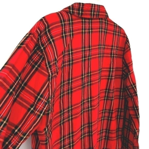 Victoria's Secret Women's S Red Plaid PJ Shirt Top - Picture 7 of 11